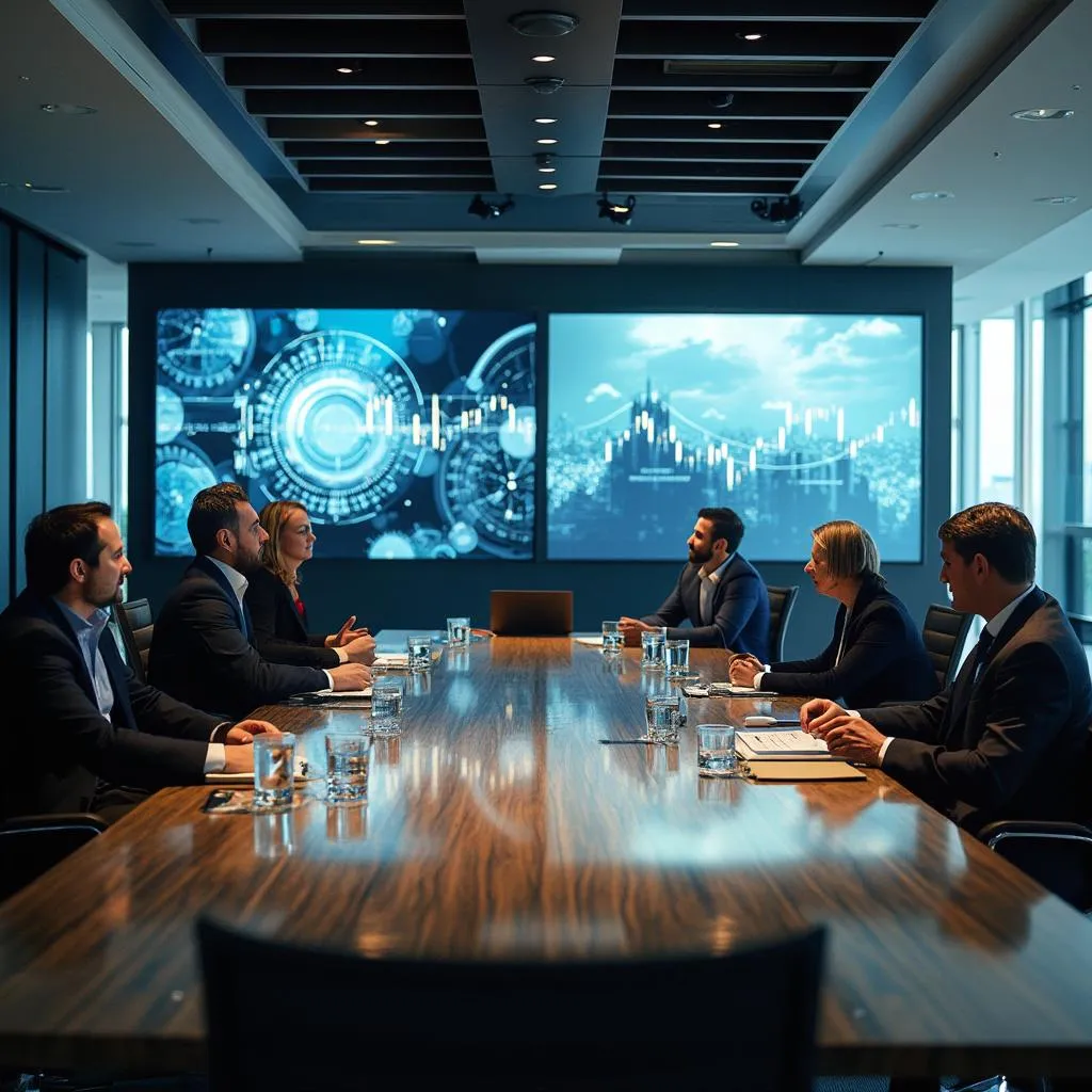 Reunión estratégica con clientes corporativos